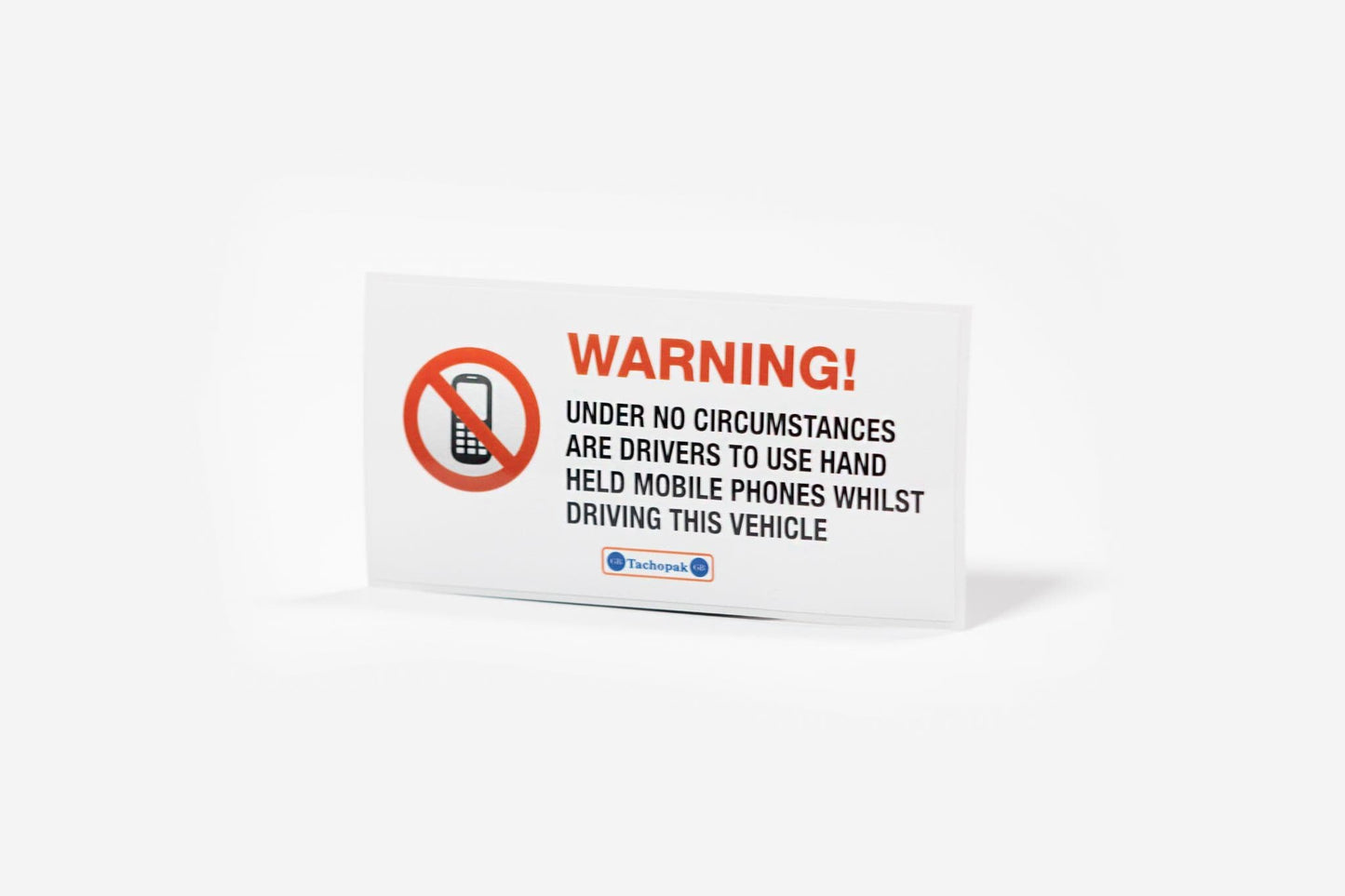 Mobile Phone Warning Sticker